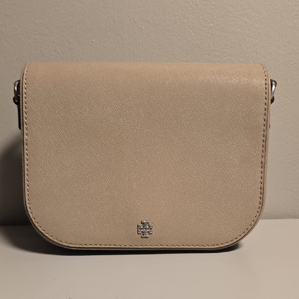 Tory Burch NWT Emerson Leather Crossbody Tan